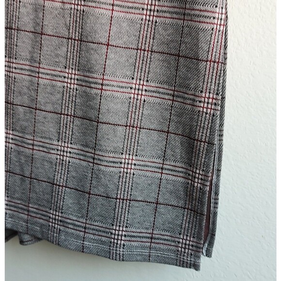 Eye Candy Long Cardigan Duster Open Front Black Red Check 3X Long Sleeve - Picture 5 of 10